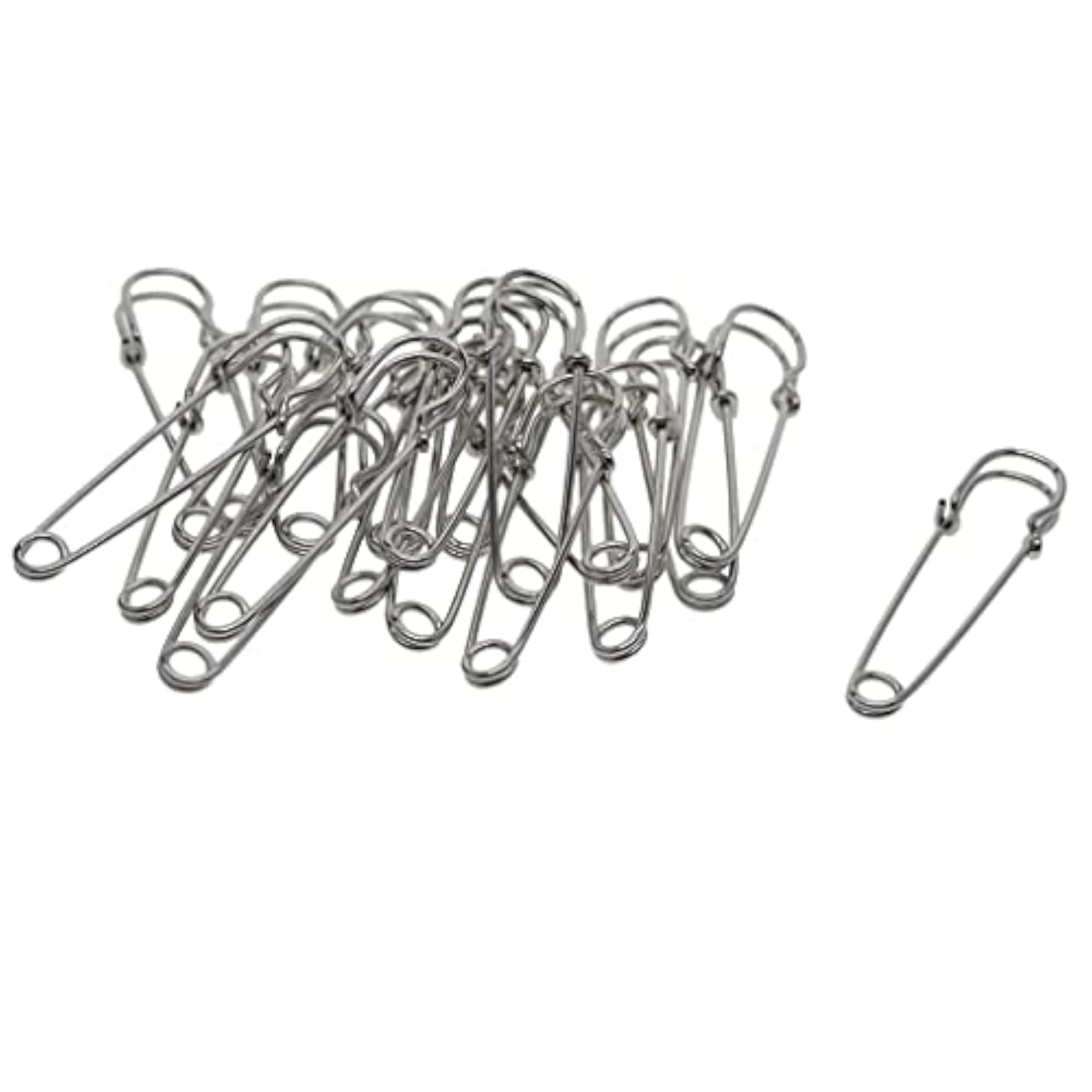 6x20pcs Large Metal Strong Brooch Safety Pins